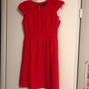 JCrew red dress with side pockets